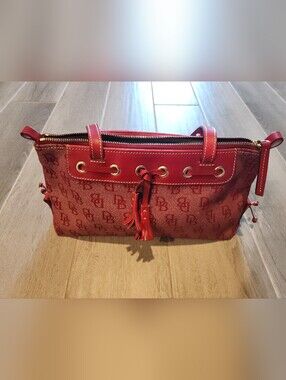 Dooney & Bourke Red Signature Tassel Shoulder Bag